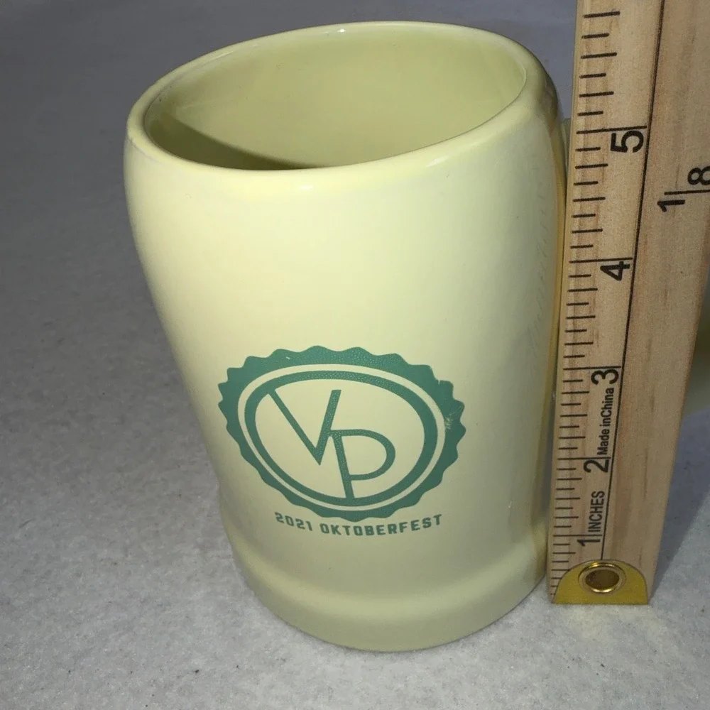 VP 2021 Oktoberfest Beer Stein Mug Ceramic‎ Pale Yellow 5